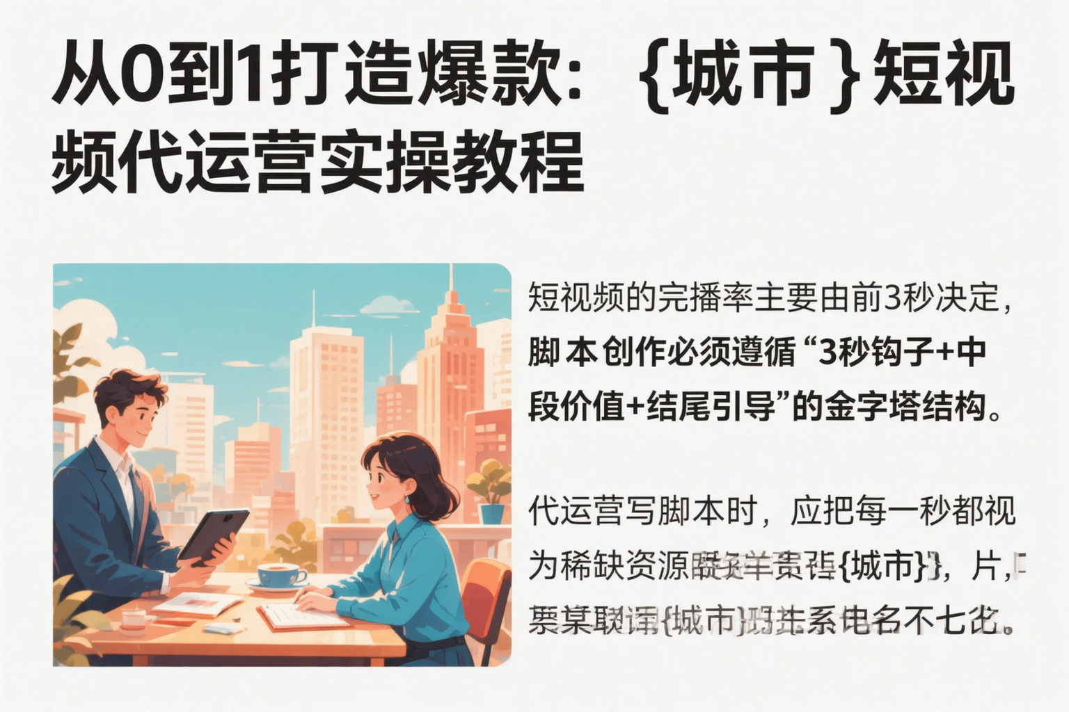 从0到1打造爆款：临高短视频代运营实操教程