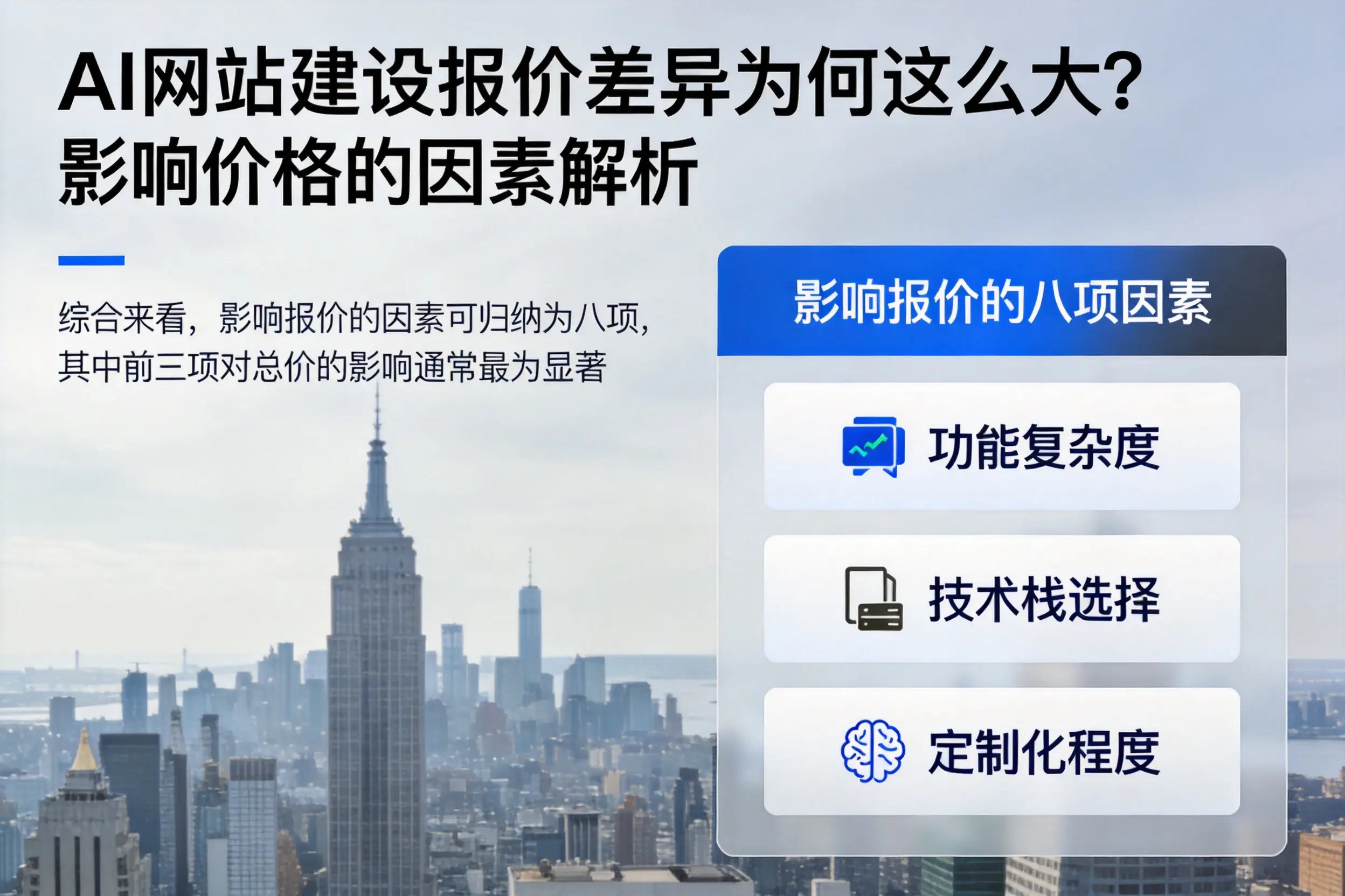 临高AI网站建设报价差异为何这么大？影响价格的因素解析