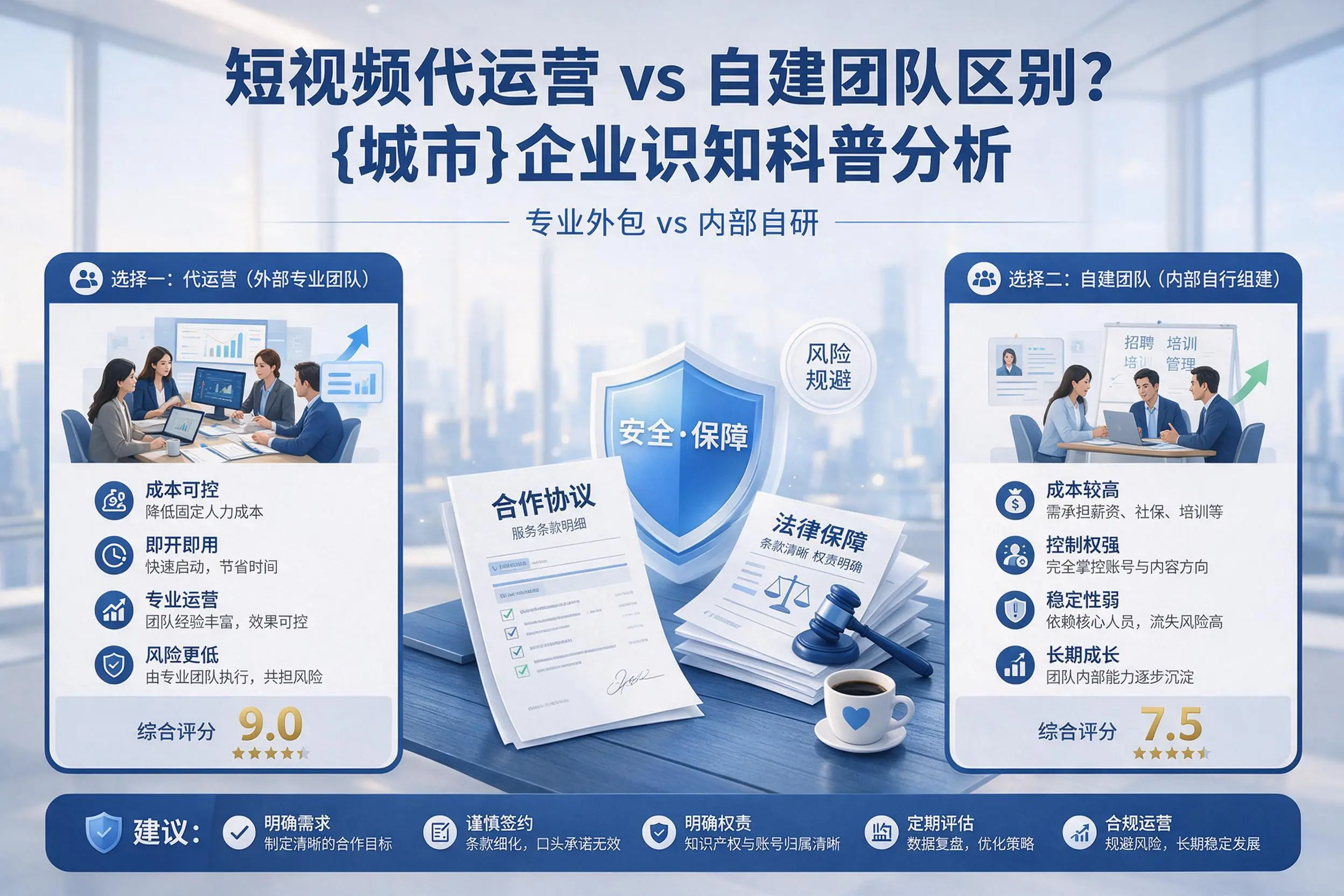 短视频代运营与自建团队区别？临高企业认知科普分析