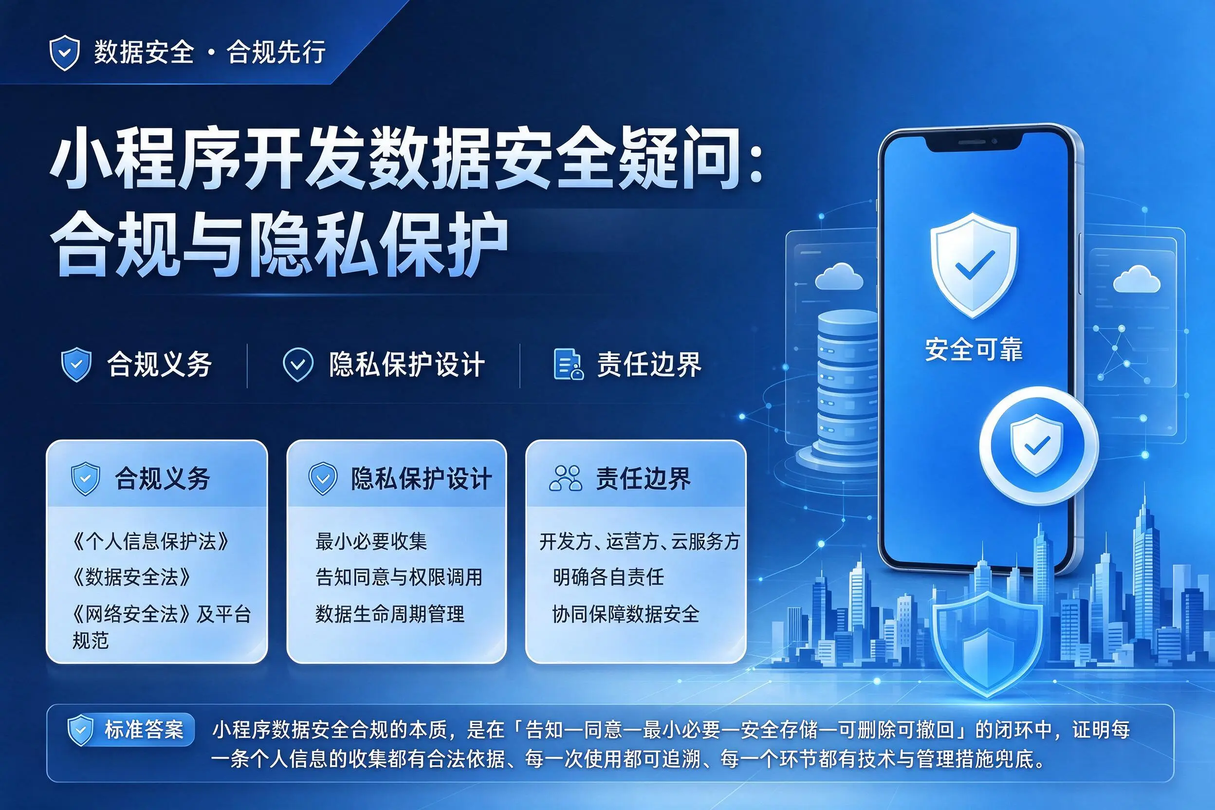 临高小程序开发数据安全疑问：合规与隐私保护