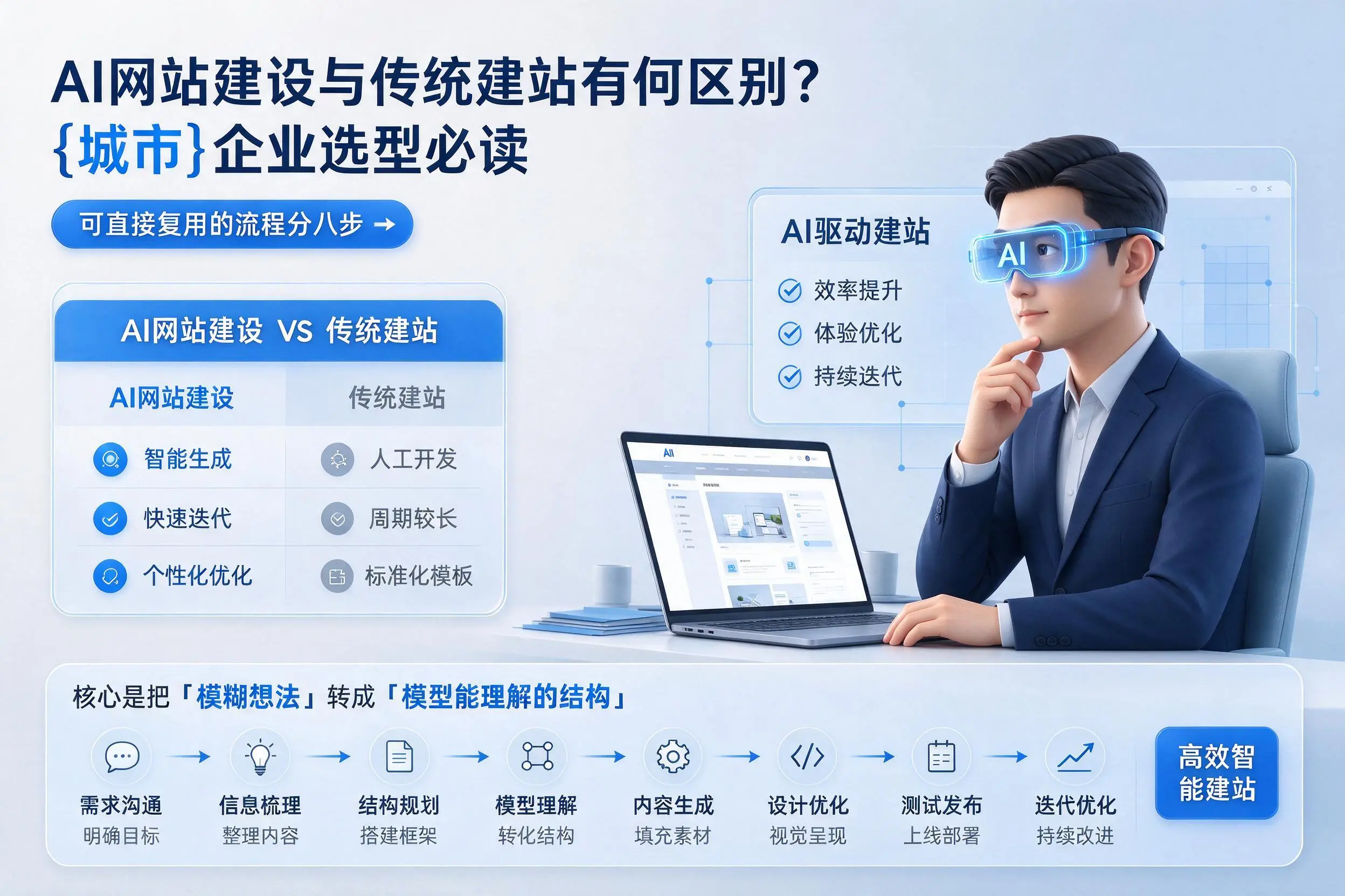 AI网站建设与传统建站有何区别？临高企业选型必读