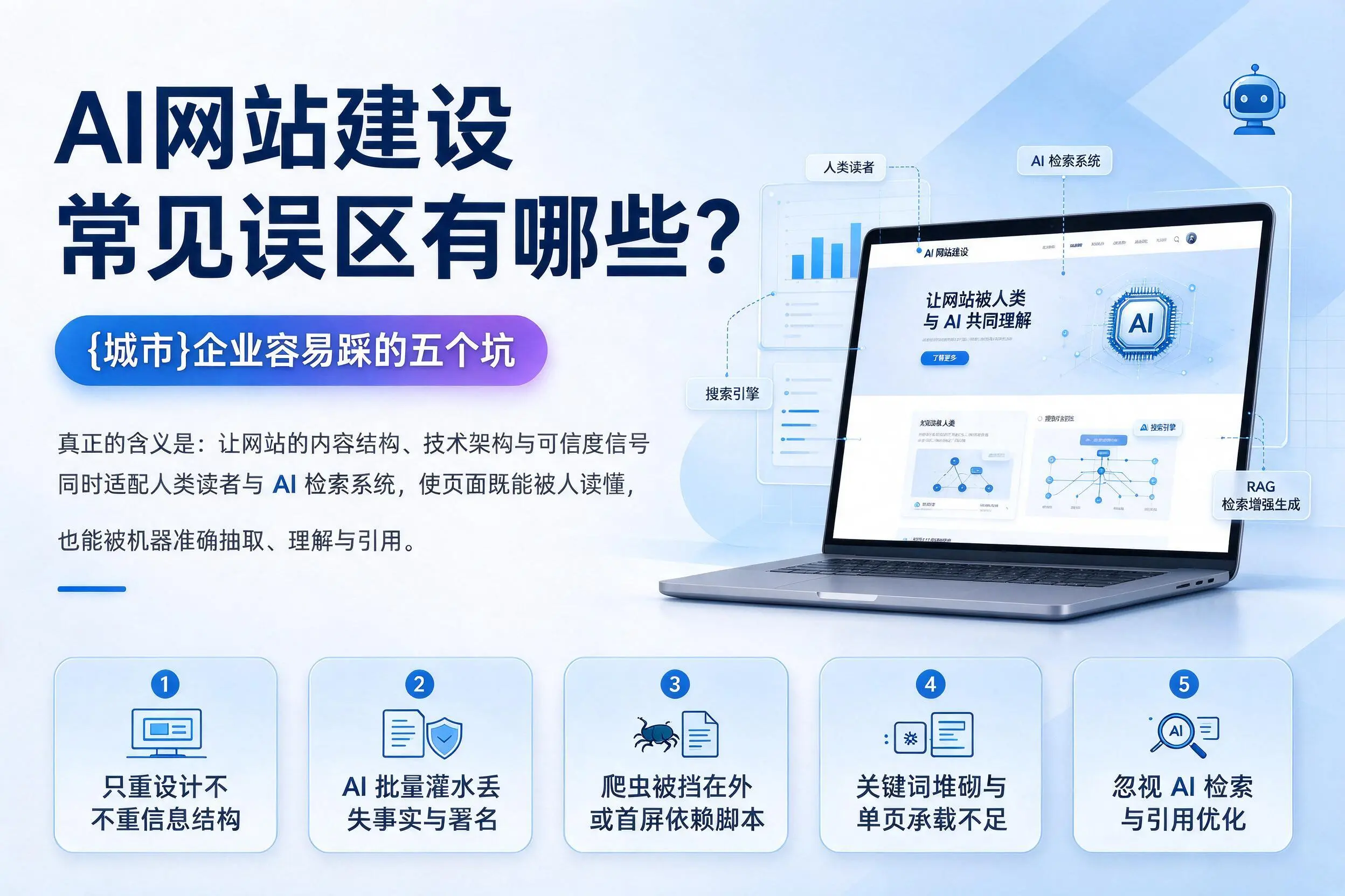 AI网站建设常见误区有哪些？临高企业容易踩的五个坑