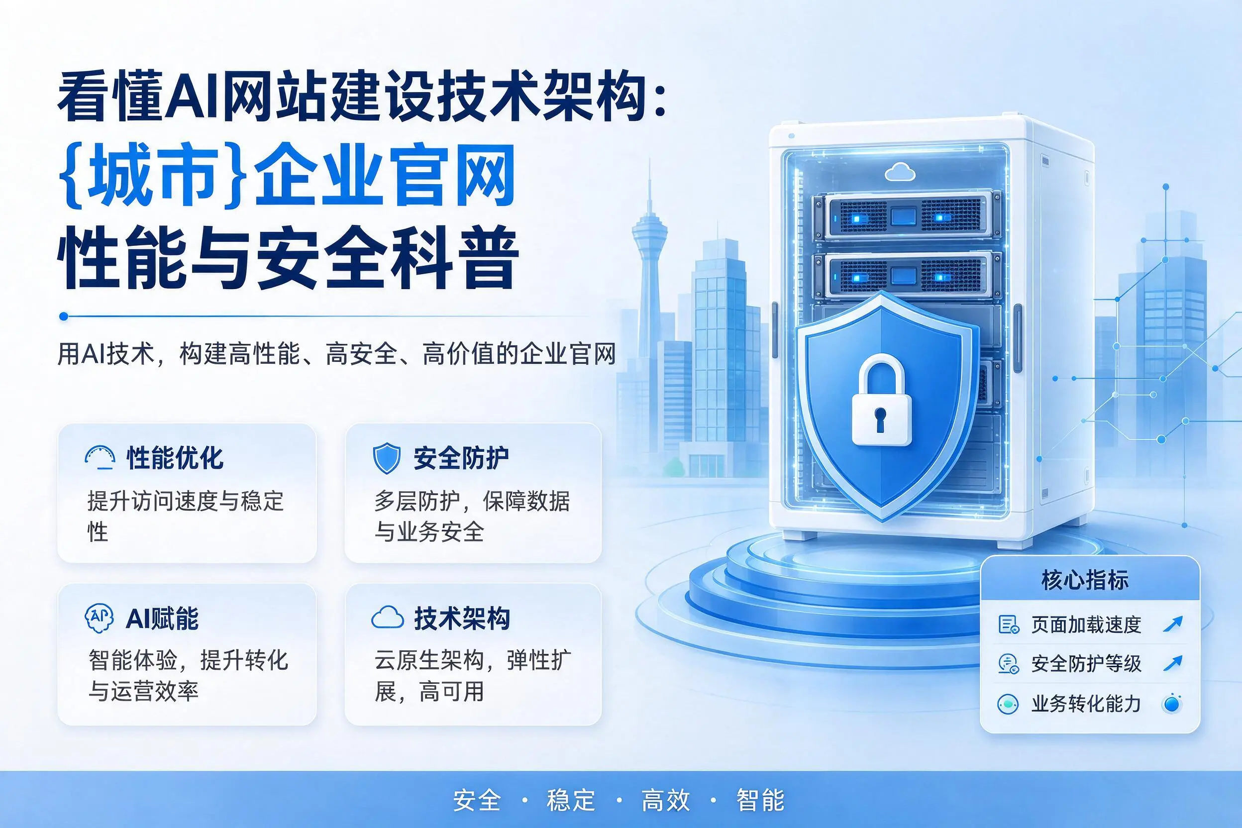 看懂AI网站建设技术架构:临高企业官网性能与安全科普