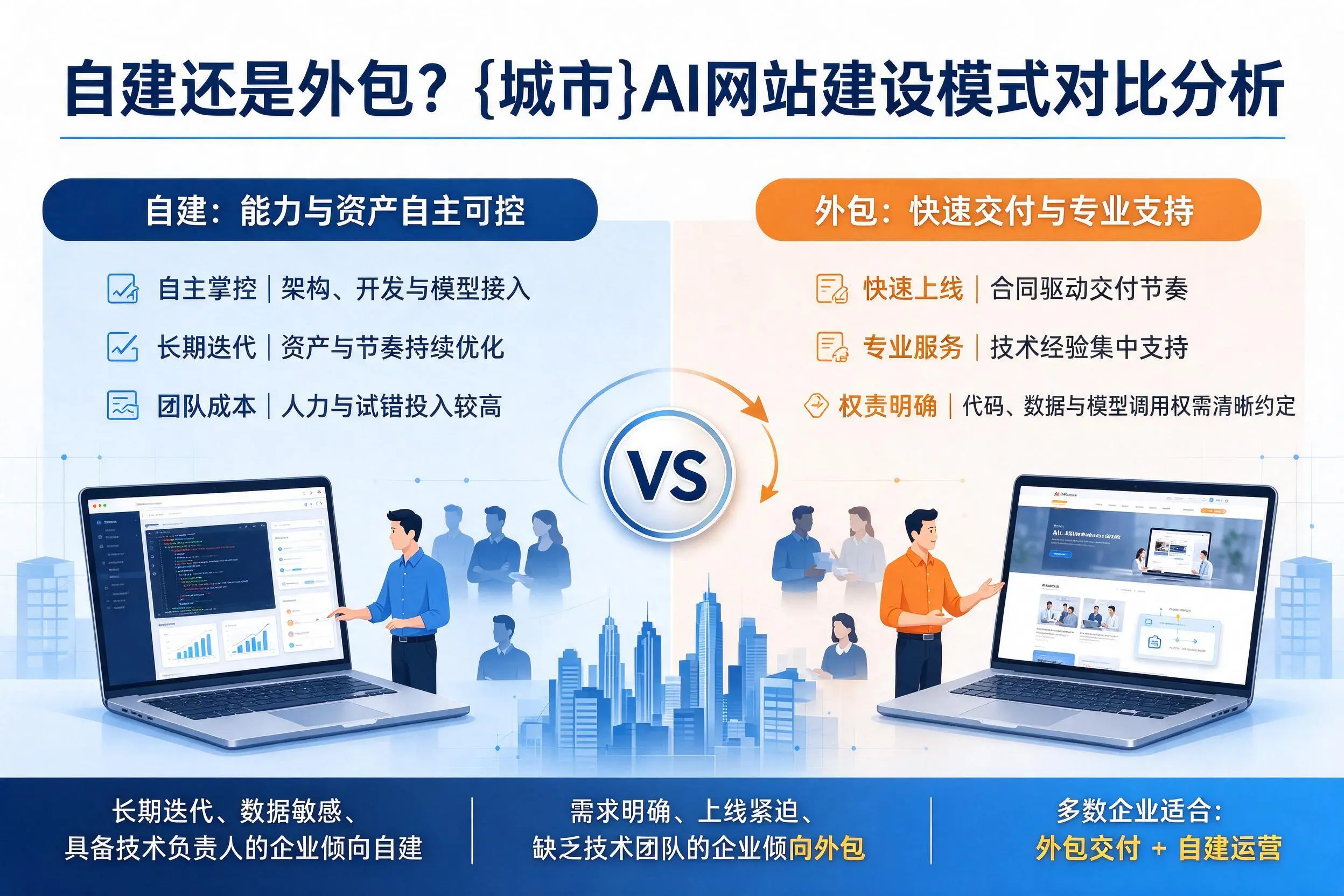 自建还是外包?临高AI网站建设模式对比分析