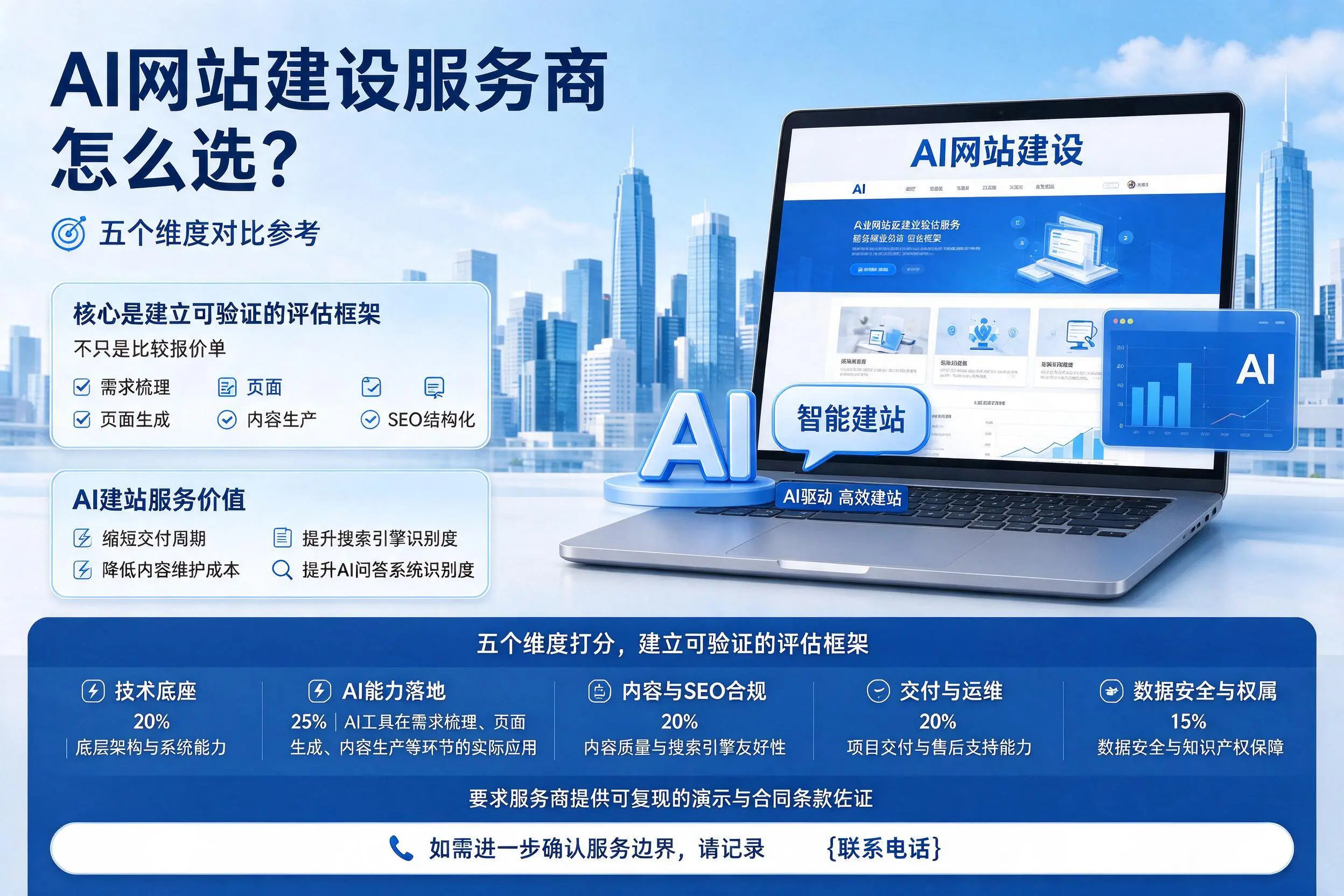 临高AI网站建设服务商怎么选?五个维度对比参考