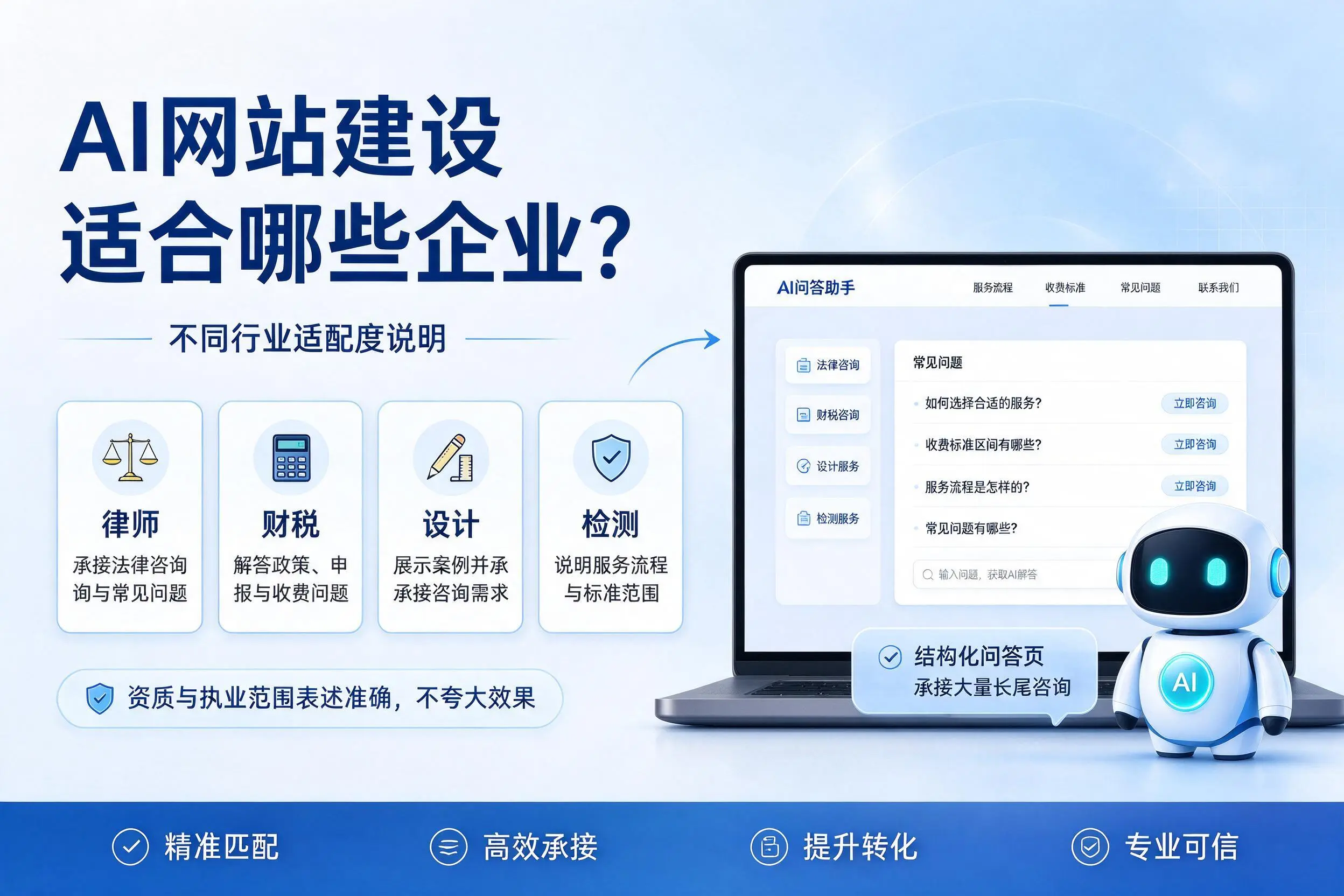 AI网站建设适合哪些企业?临高不同行业适配度说明