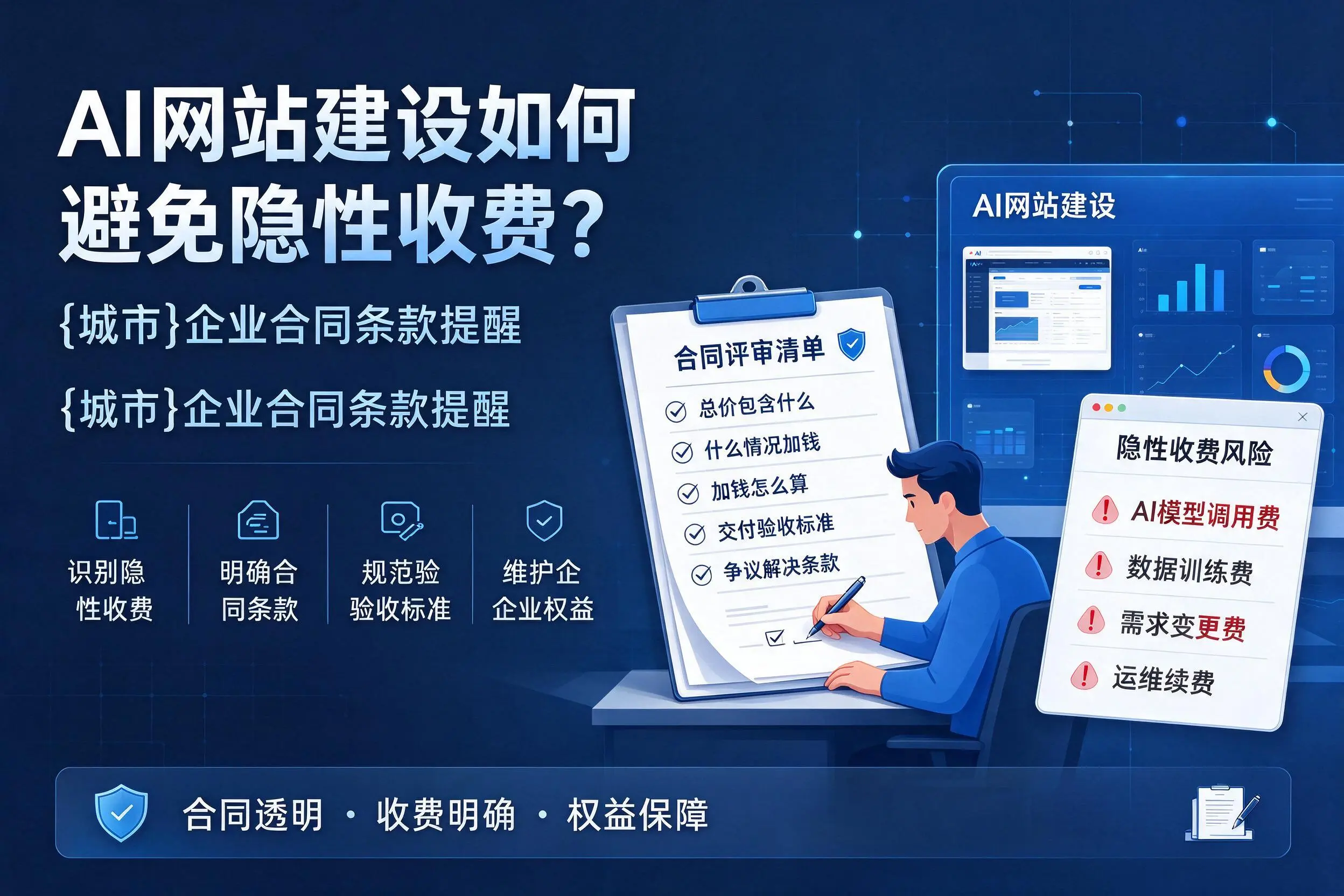 AI网站建设如何避免隐性收费？临高企业合同条款提醒